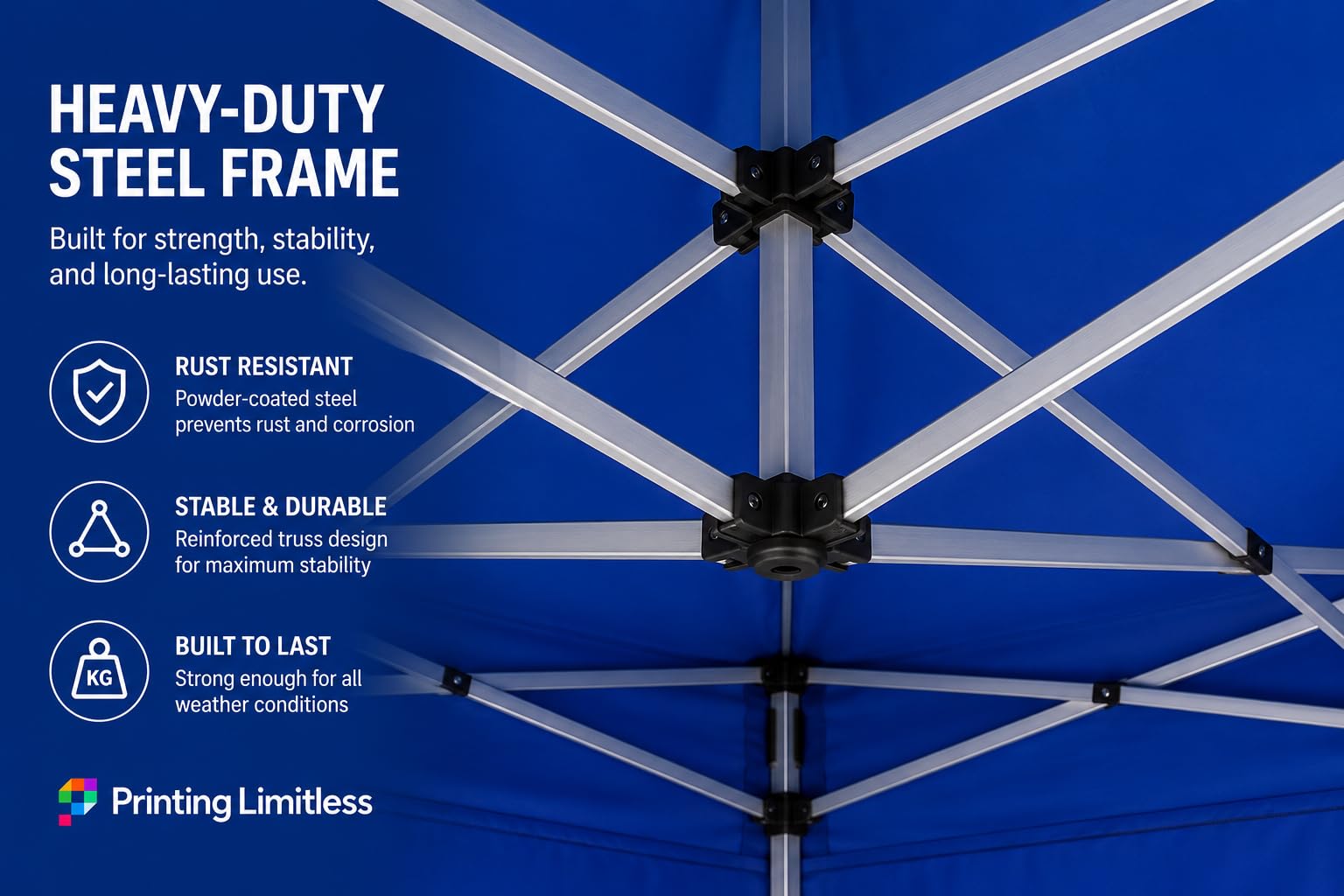 Heavy-Duty Pop-Up Canopy Tent – Waterproof UV-Resistant Shelter, 10×10 FT & 10×20 FT
