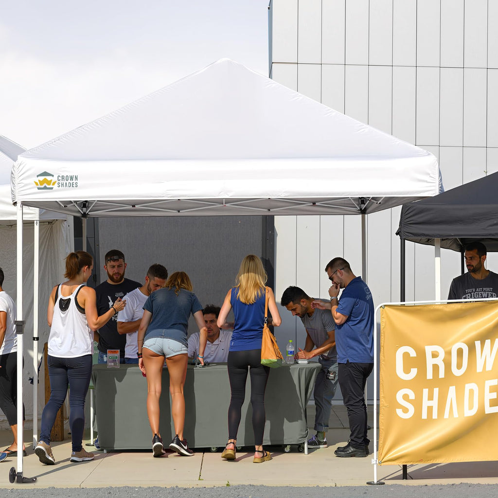 Commercial Pop-Up Canopy Tent – Instant 1-Person Setup with 400D Silver-Coated Fabric, Wheels & Carry Bag