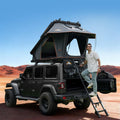 Innovator Pro Elevated Rooftop Tent Hard Shell with Skyview Window, Regular&TPU Rain Flies, USB Outlet, Luggage Racks&Full Circle LED Strip, Aluminum Pop Up Roof Top Tent for Truck Jeep SUV