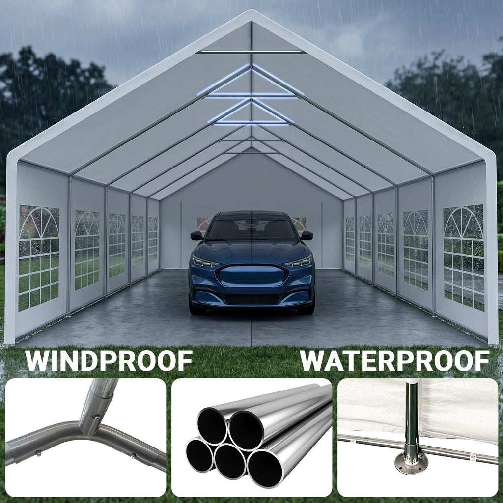 Heavy-Duty Party Tent – Waterproof Canopy Shelter with Removable Sidewalls for Events & Outdoor Gatherings