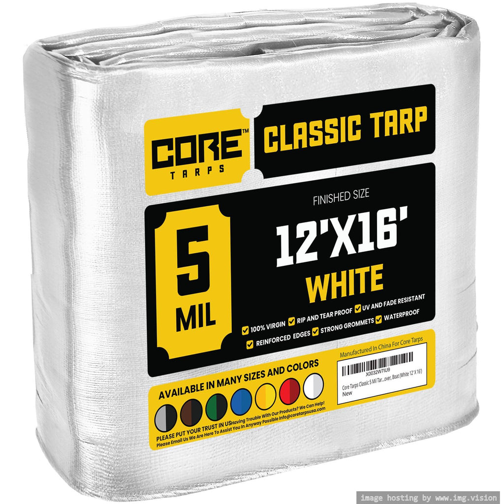 Extra Heavy-Duty Waterproof Tarp – UV-Resistant Rip-Resistant Cover for Roof, Patio, Pool & Boat Protection