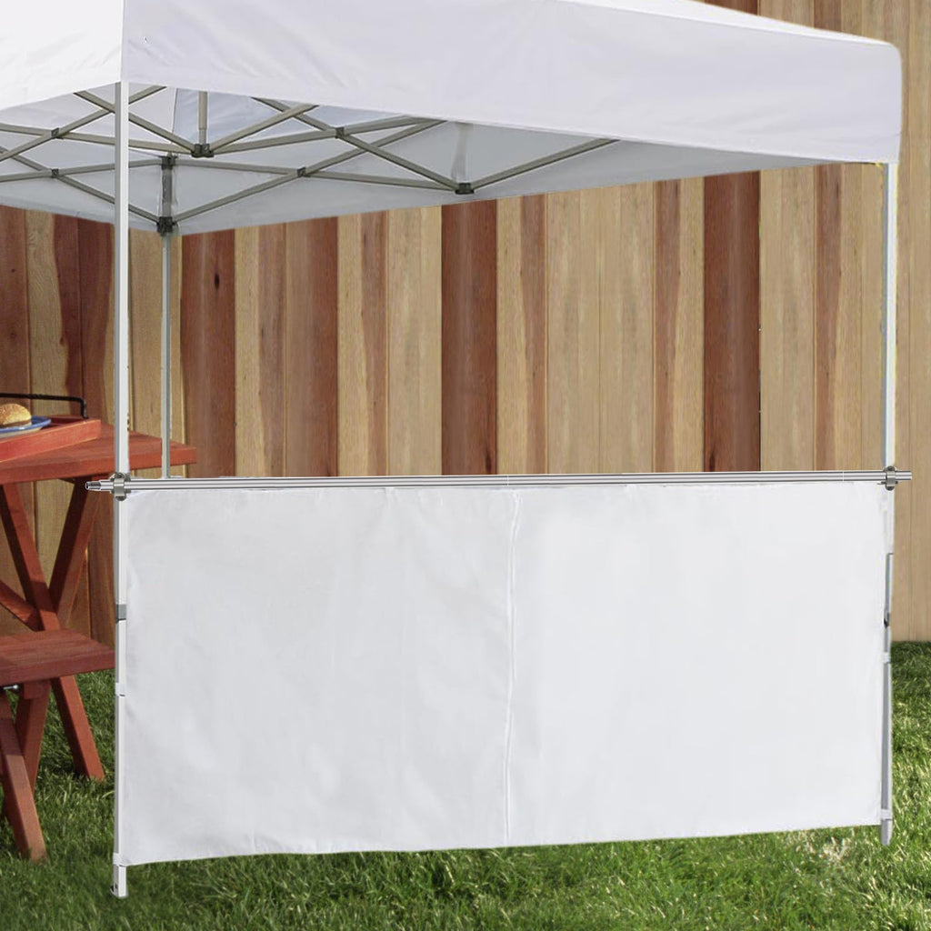 10 FT Canopy Rail Bar Set – Half Wall Cross Bars with Frame Connectors for Pop-Up Canopies (Set of 2)