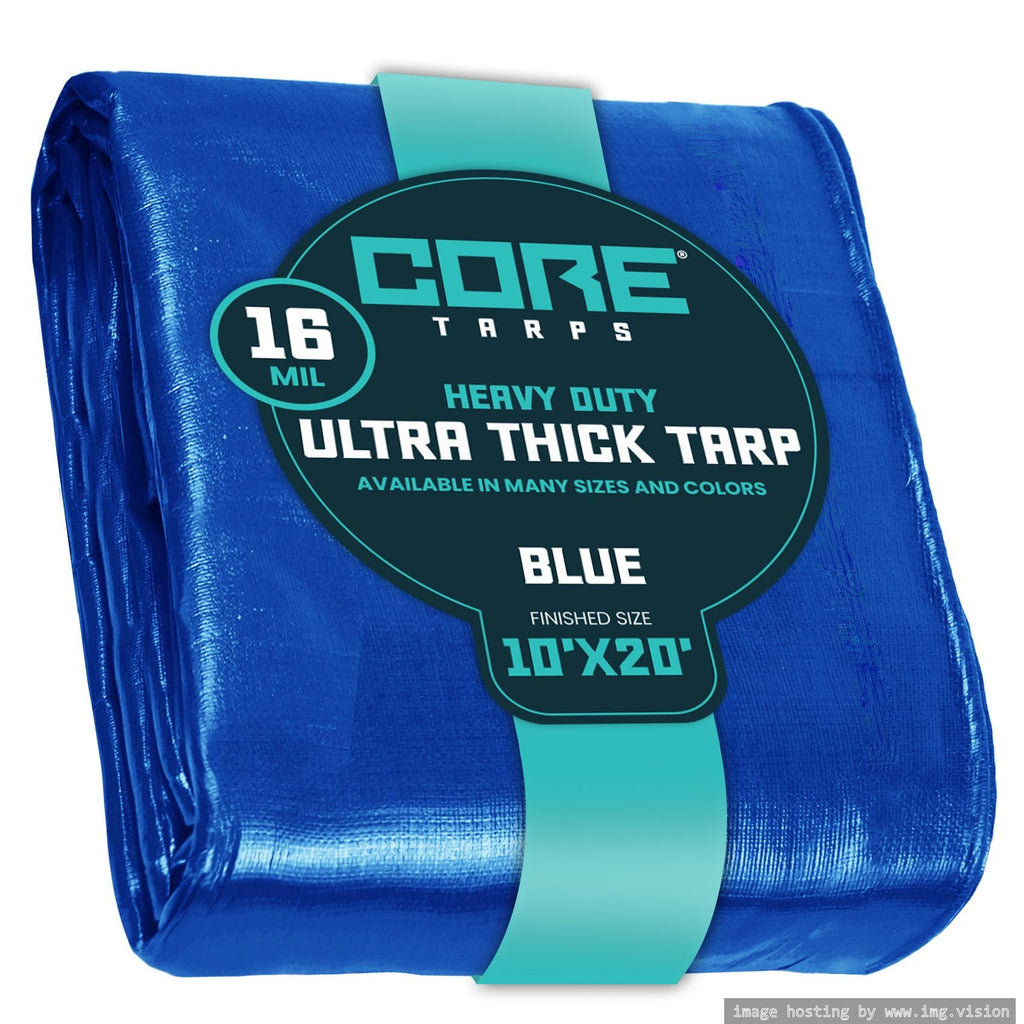 Extra Heavy-Duty Waterproof Tarp – UV-Resistant Rip-Resistant Cover for Roof, Patio, Pool & Boat Protection