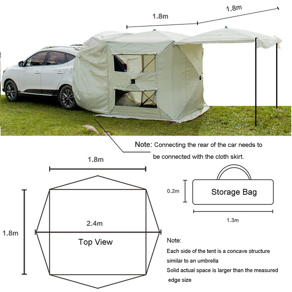 SUV Tailgate Awning Tent – Pop-Up Rear Hatch Shelter for Camping & Travel