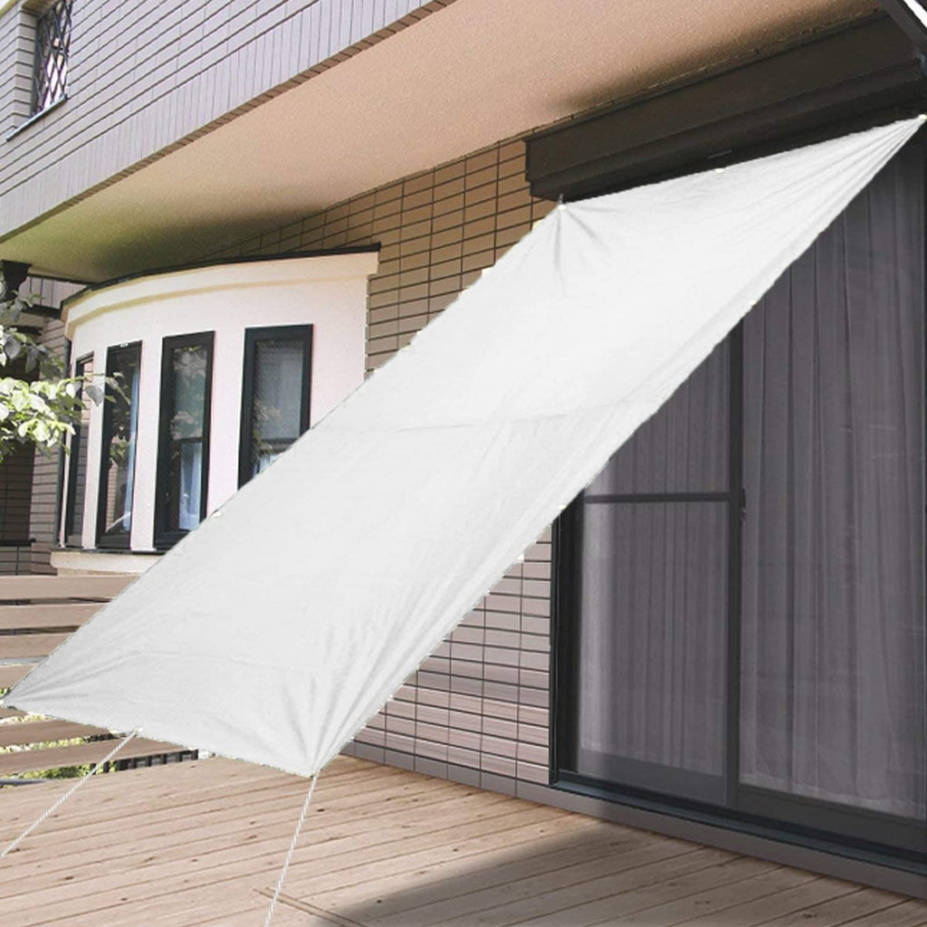 Waterproof Rectangle Sun Shade Sail – 2 × 9 m Patio & Garden Canopy with Ropes, Light Gray