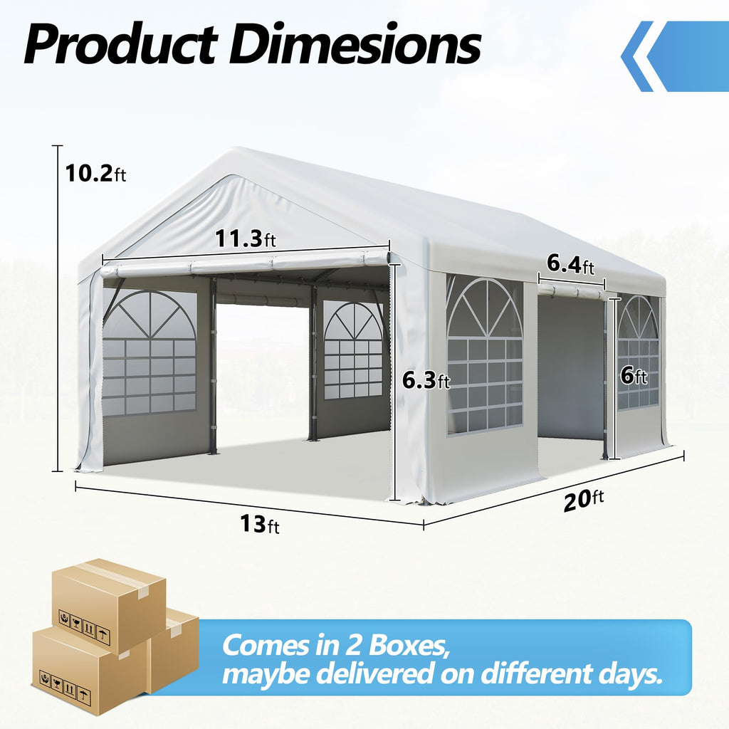 Heavy-Duty Party Tent – Large Event Canopy with Removable Sidewalls & Sandbags for Outdoor Gatherings