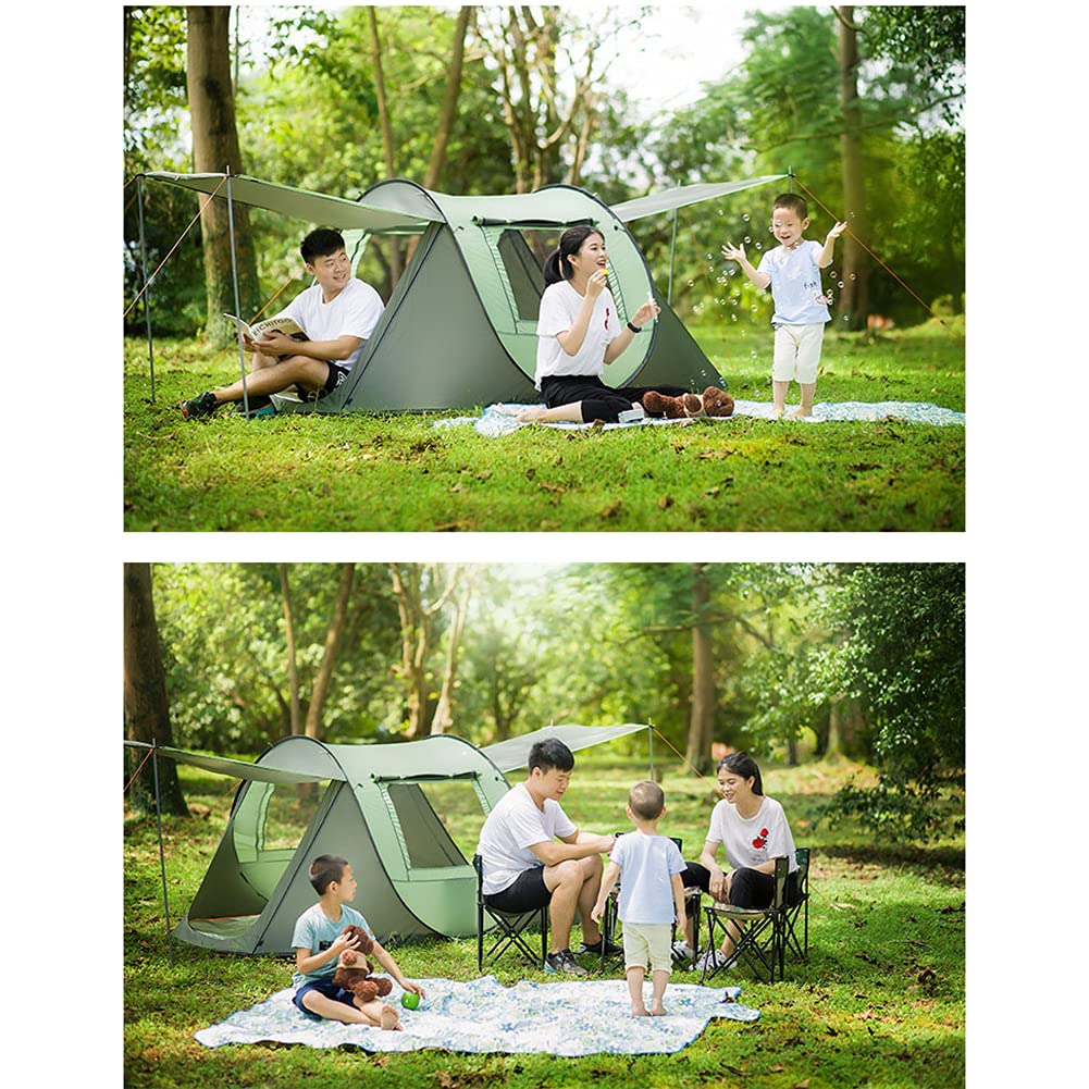 Instant Family Camping Tent – 2-Second Pop-Up Shelter with Dual Doors & Mesh Windows (3–8 Person)