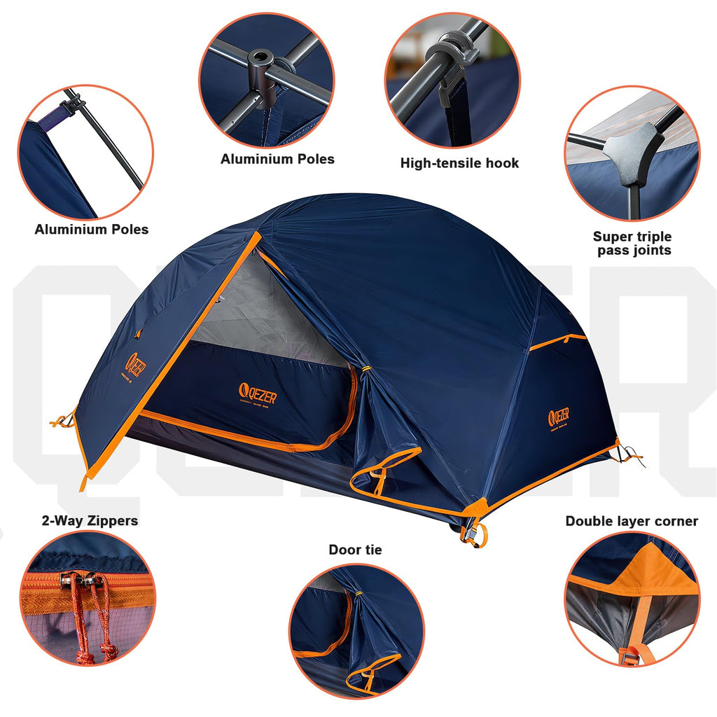 1–2 Person Camping Tent – Windproof Portable Shelter for Hiking, Backpacking & Travel