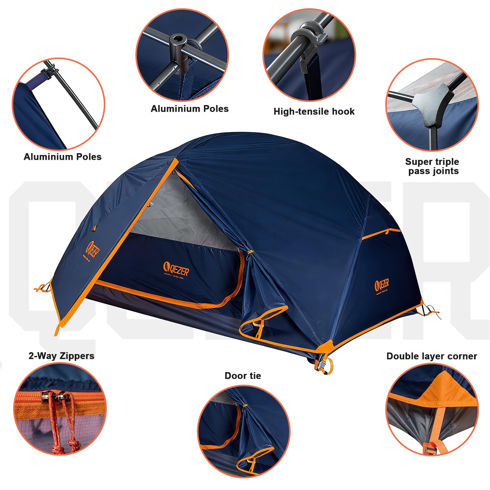1–2 Person Camping Tent – Windproof Portable Shelter for Hiking, Backpacking & Travel