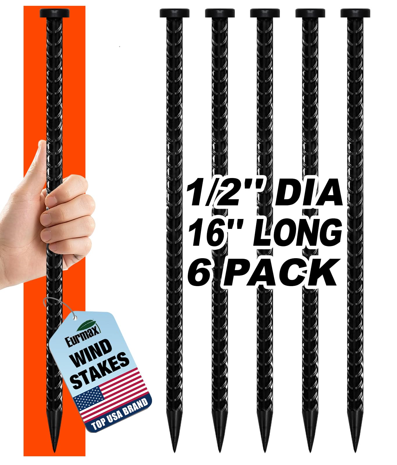 Galvanized Tent Stakes & Hammer Set – Heavy-Duty Non-Rust Anchors for Camping & Canopies