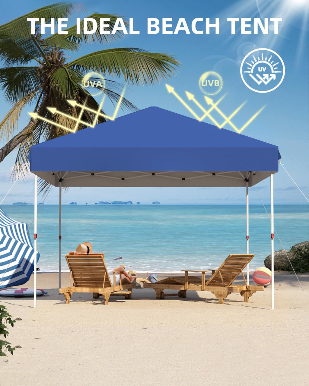 10 × 10 FT Heavy-Duty Pop-Up Canopy Tent – One-Person Setup, Waterproof UPF 50+ Shelter for Events & Markets