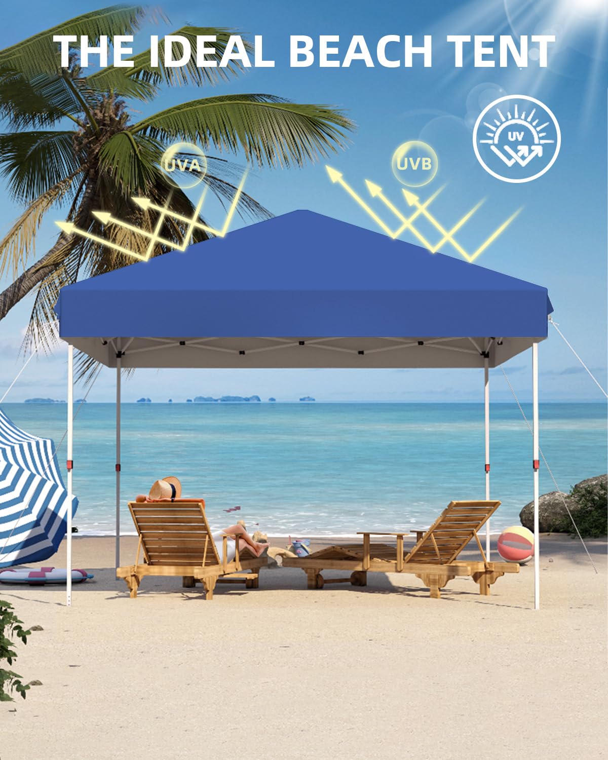 10 × 10 FT Heavy-Duty Pop-Up Canopy Tent – One-Person Setup, Waterproof UPF 50+ Shelter for Events & Markets