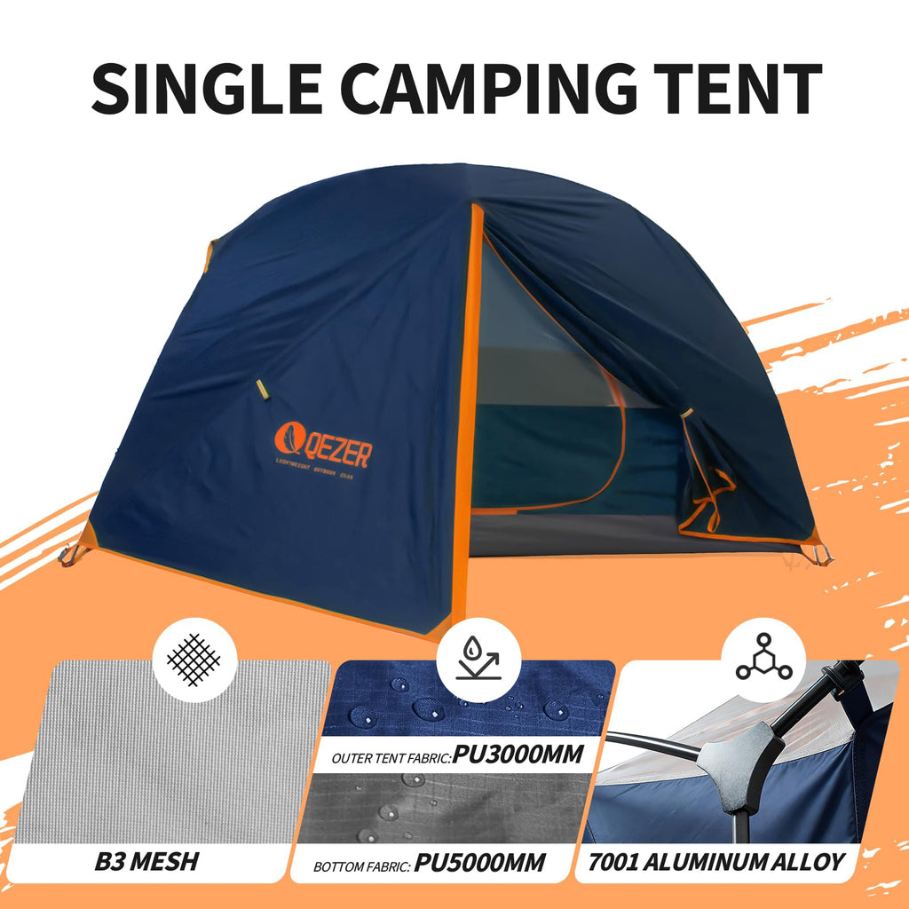 1–2 Person Camping Tent – Windproof Portable Shelter for Hiking, Backpacking & Travel