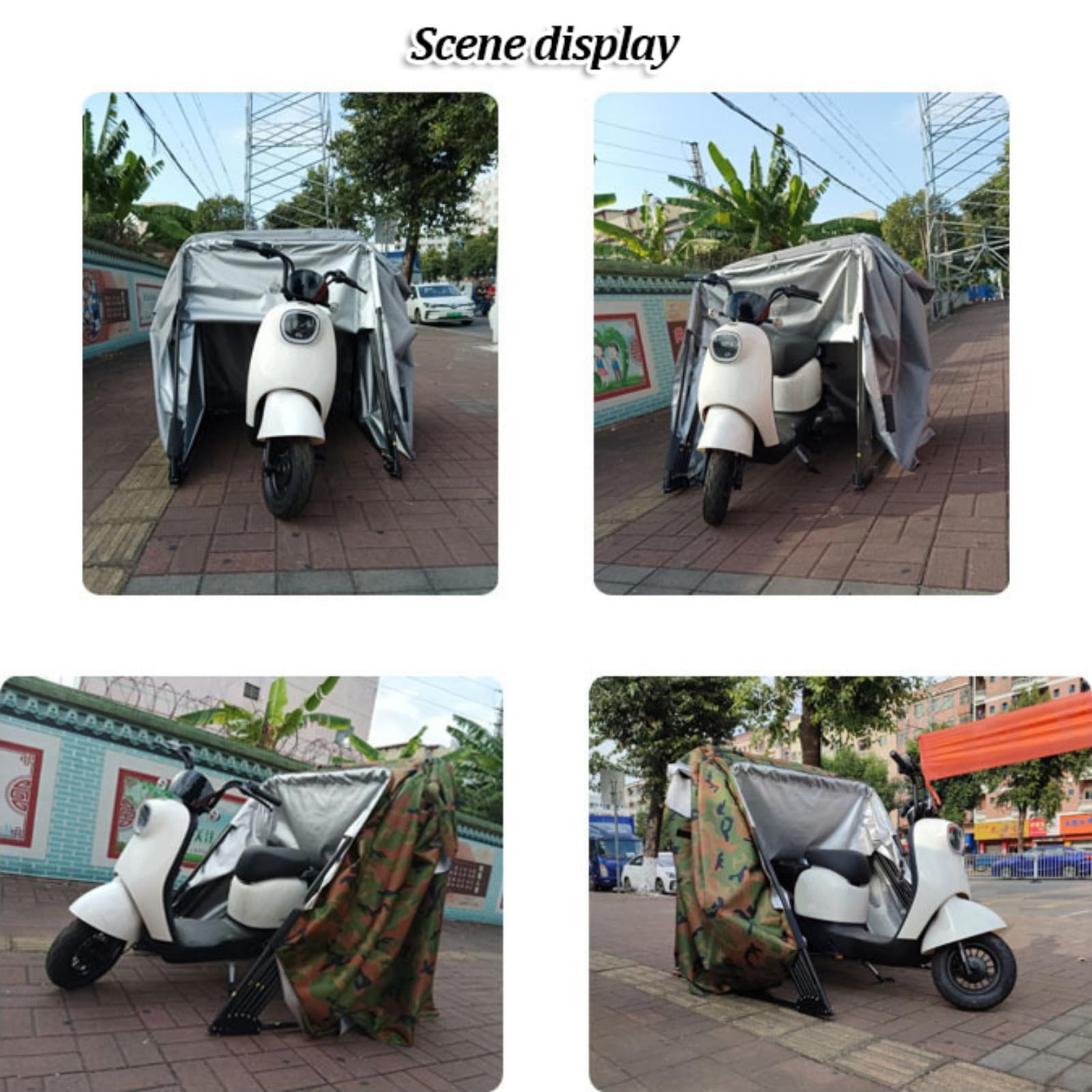 Portable Motorcycle Storage Shelter – Waterproof Foldable Garage Tent with Lock for All-Weather Protection
