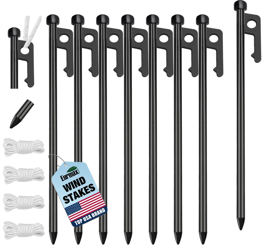 Galvanized Tent Stakes & Hammer Set – Heavy-Duty Non-Rust Anchors for Camping & Canopies