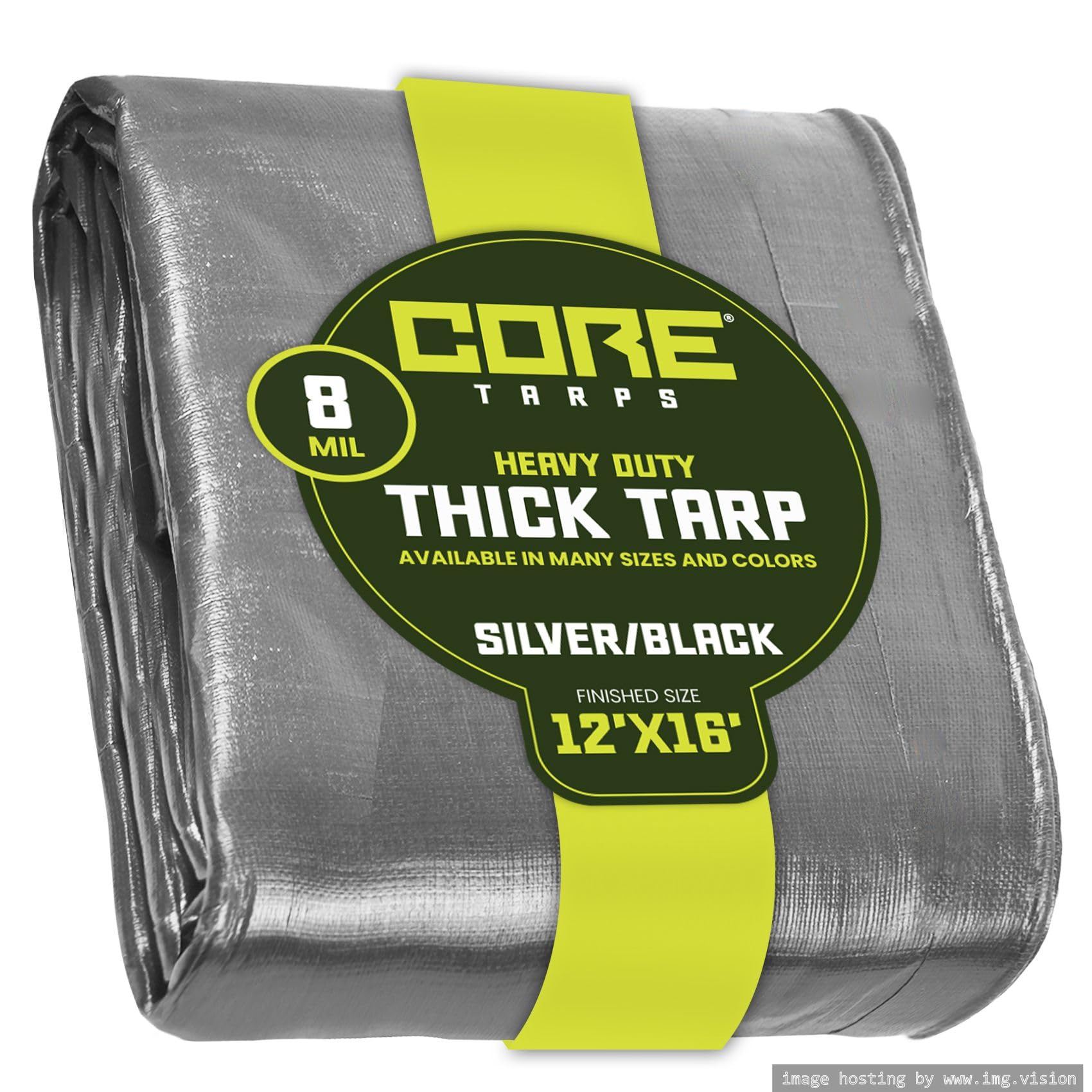 Extra Heavy-Duty Waterproof Tarp – UV-Resistant Rip-Resistant Cover for Roof, Patio, Pool & Boat Protection