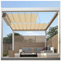 Retractable Sun Shade Canopy – Sliding Wave Shade Sail for Pergola, Patio & Gazebo Outdoor Use