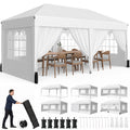 10 × 20 FT Pop-Up Canopy Tent – Event Shelter with 6 Sidewalls, Windows & Roller Bag for Outdoor Use