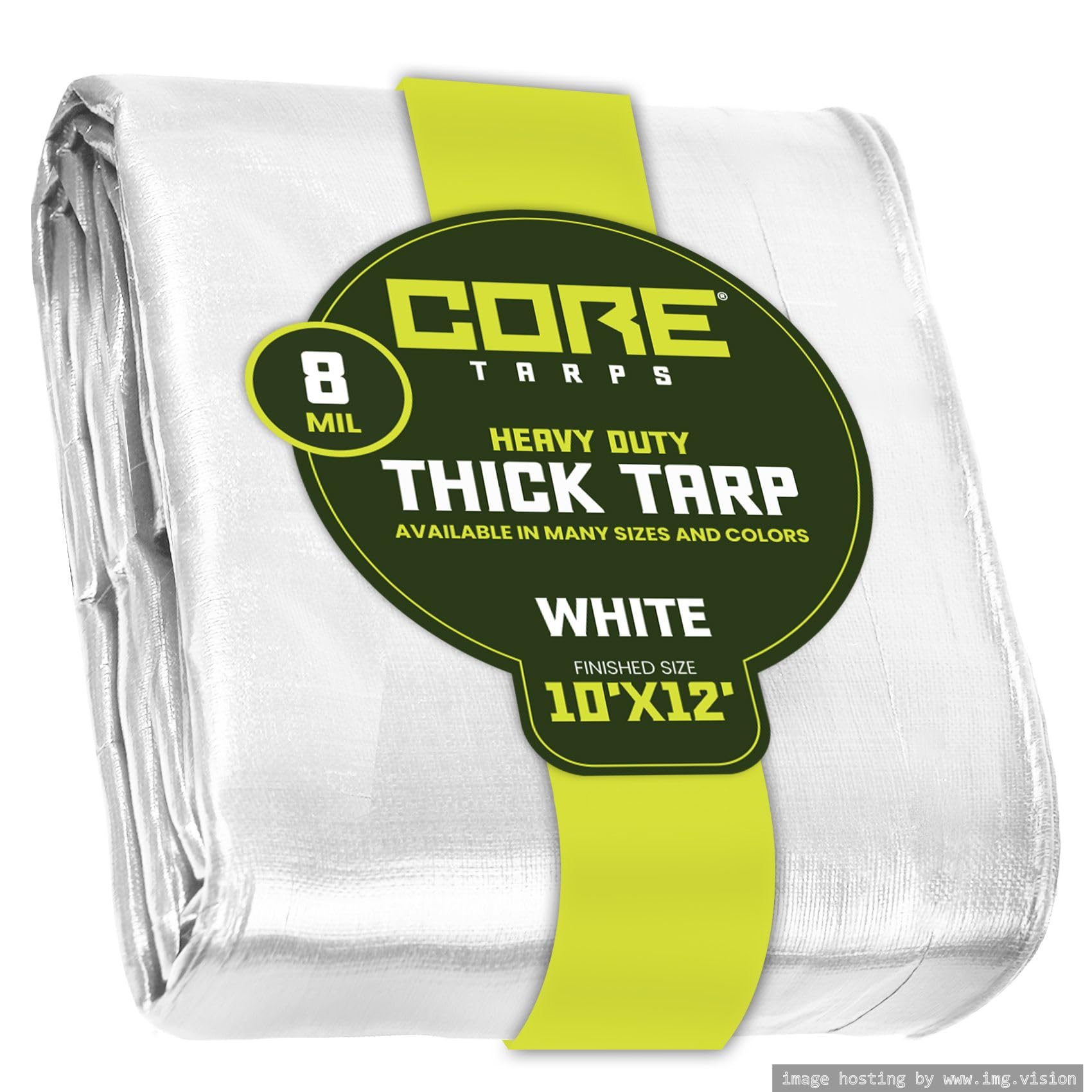 Extra Heavy-Duty Waterproof Tarp – UV-Resistant Rip-Resistant Cover for Roof, Patio, Pool & Boat Protection