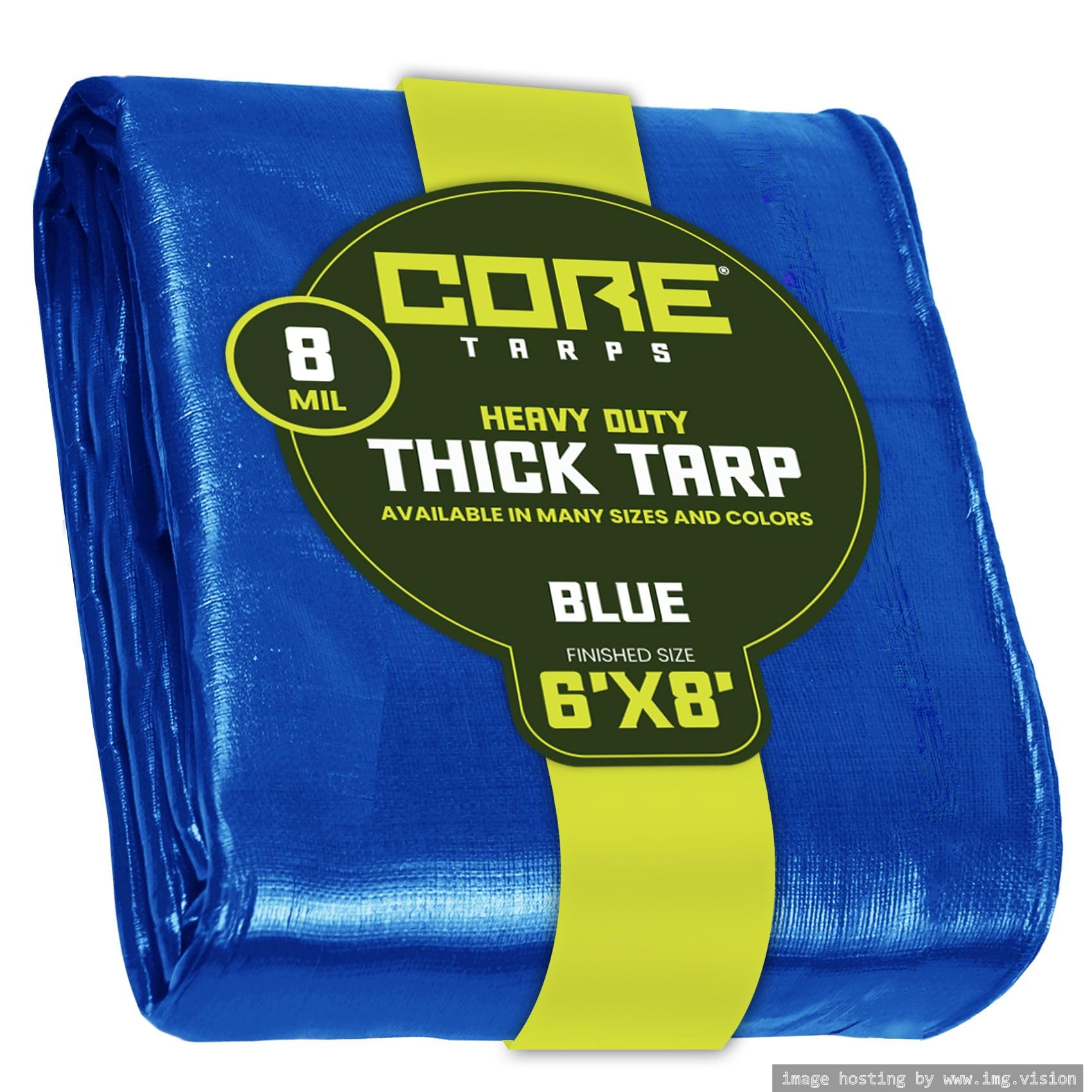 Extra Heavy-Duty Waterproof Tarp – UV-Resistant Rip-Resistant Cover for Roof, Patio, Pool & Boat Protection