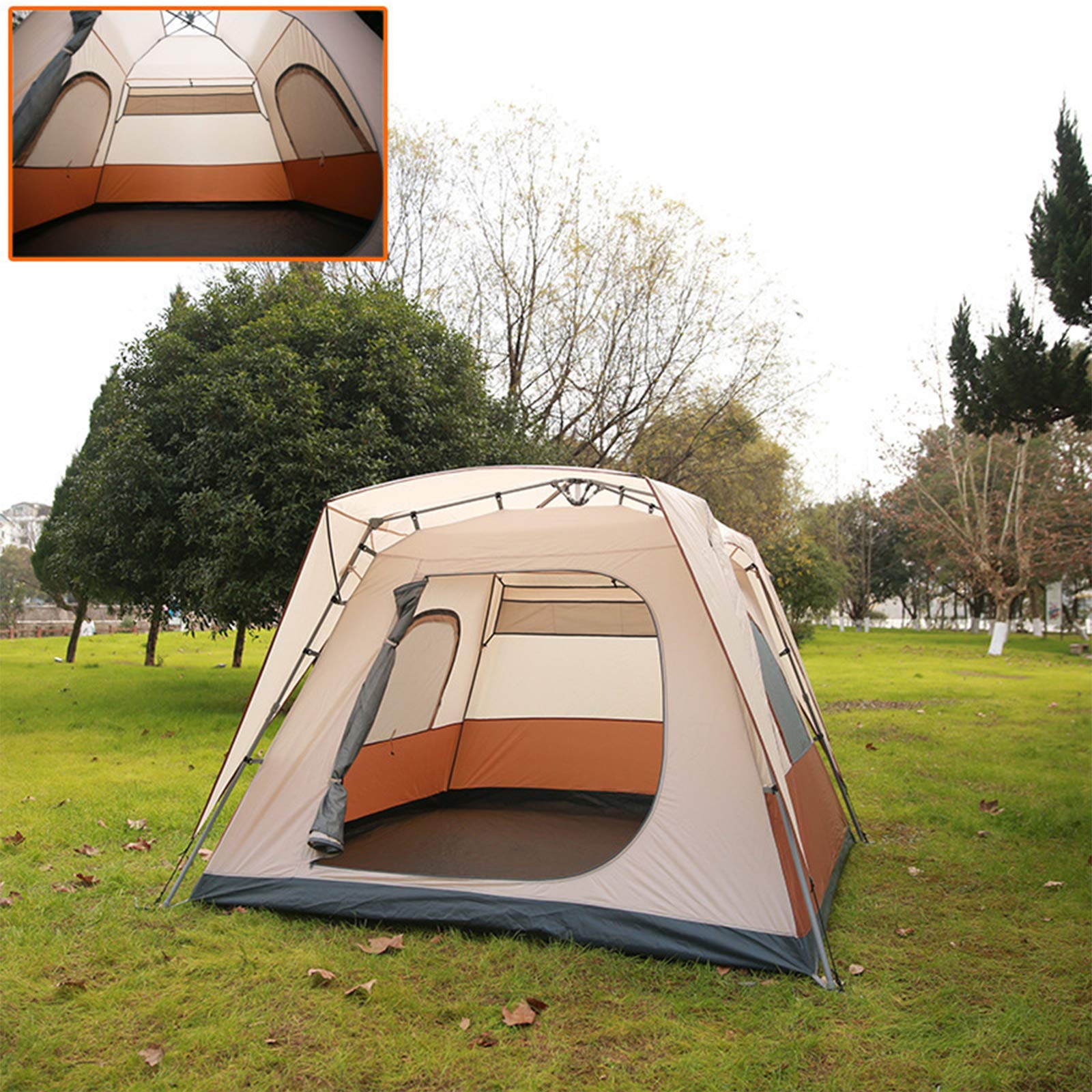 5–8 Person Beach Tent with Privacy Changing Room – Double-Layer Family Shelter