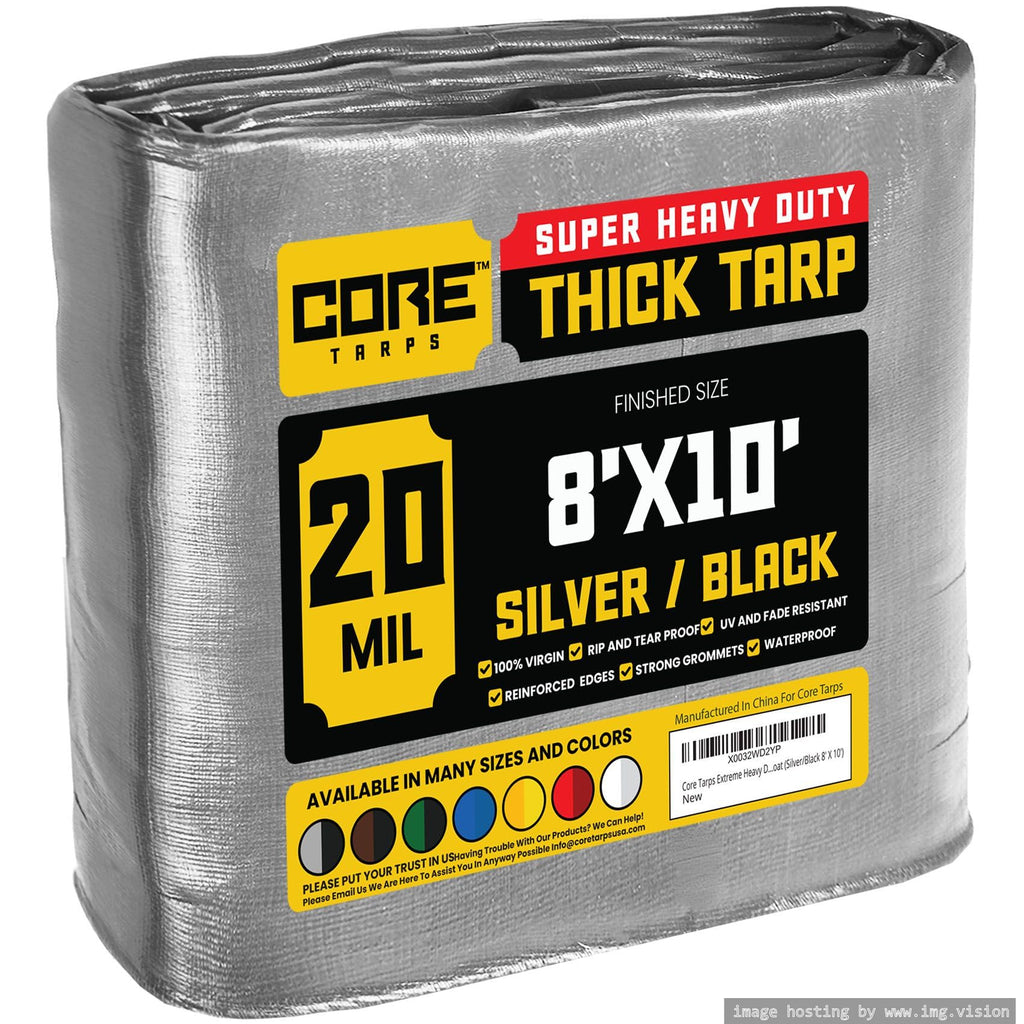 Extra Heavy-Duty Waterproof Tarp – UV-Resistant Rip-Resistant Cover for Roof, Patio, Pool & Boat Protection