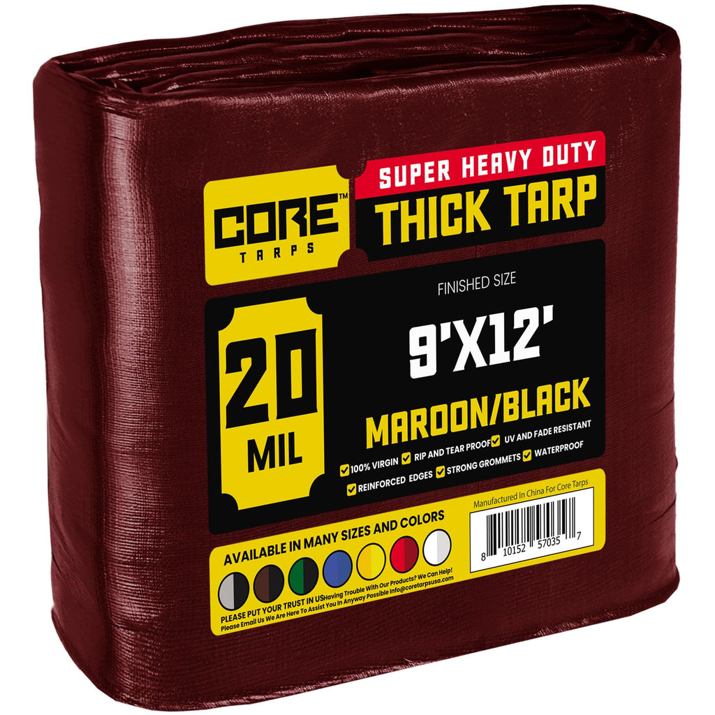 Extra Heavy-Duty Waterproof Tarp – UV-Resistant Rip-Resistant Cover for Roof, Patio, Pool & Boat Protection