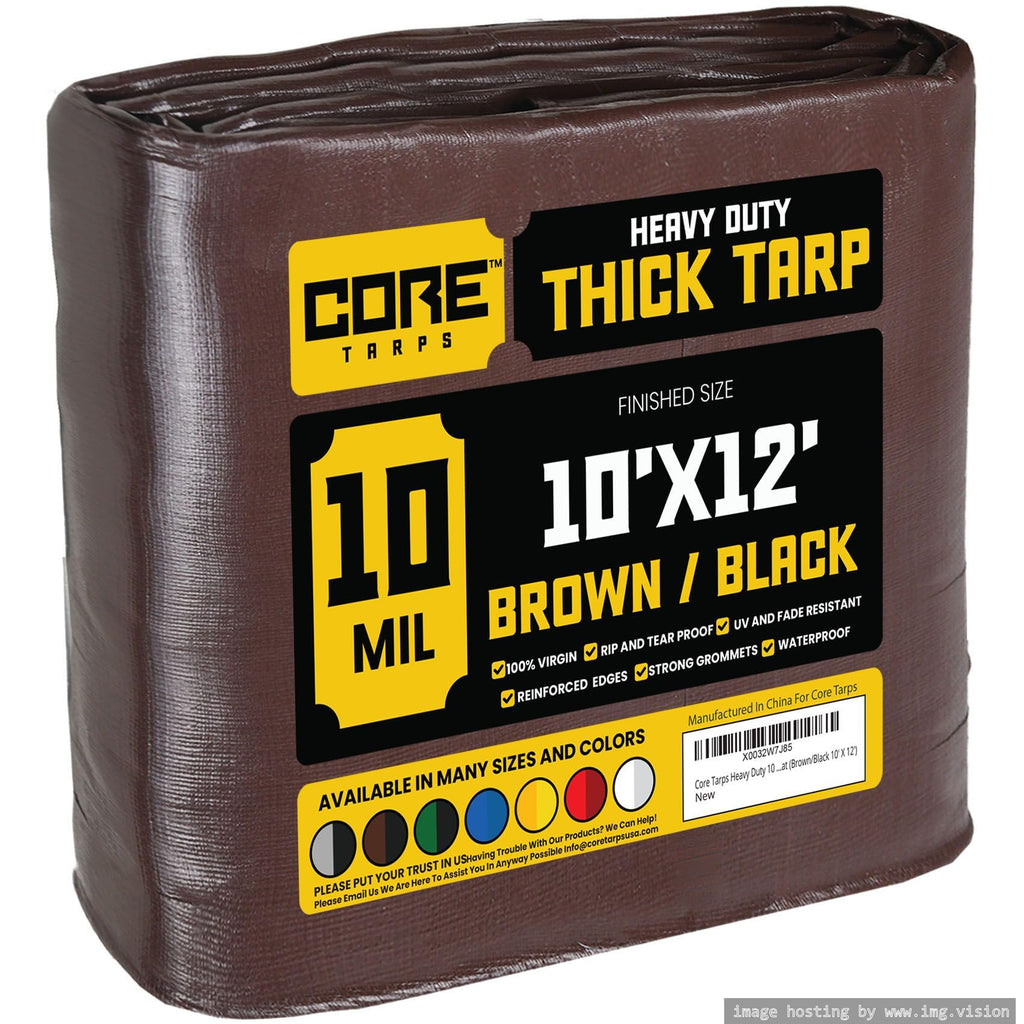 Extra Heavy-Duty Waterproof Tarp – UV-Resistant Rip-Resistant Cover for Roof, Patio, Pool & Boat Protection