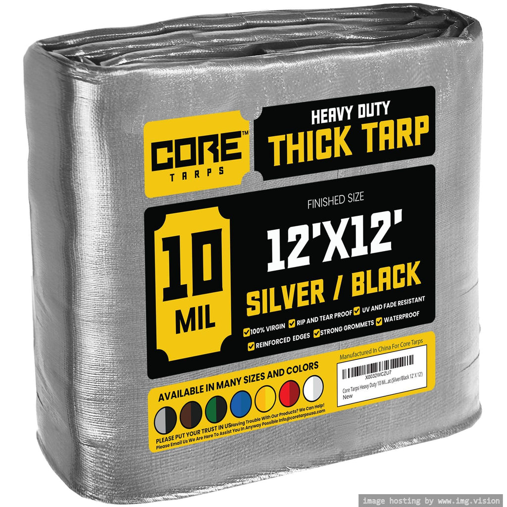 Extra Heavy-Duty Waterproof Tarp – UV-Resistant Rip-Resistant Cover for Roof, Patio, Pool & Boat Protection