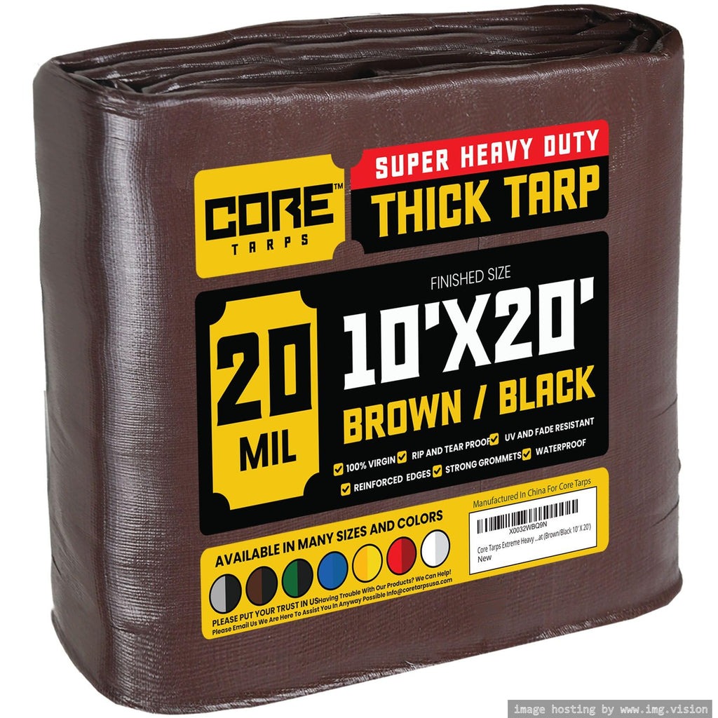 Extra Heavy-Duty Waterproof Tarp – UV-Resistant Rip-Resistant Cover for Roof, Patio, Pool & Boat Protection