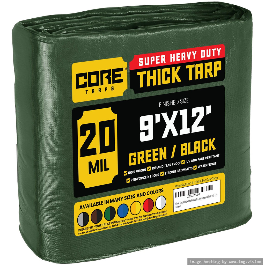 Extra Heavy-Duty Waterproof Tarp – UV-Resistant Rip-Resistant Cover for Roof, Patio, Pool & Boat Protection