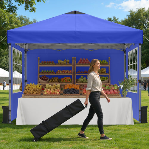 10 × 10 FT Pop-Up Canopy Tent – One-Push Outdoor Gazebo for Events, Camping & Commercial Use
