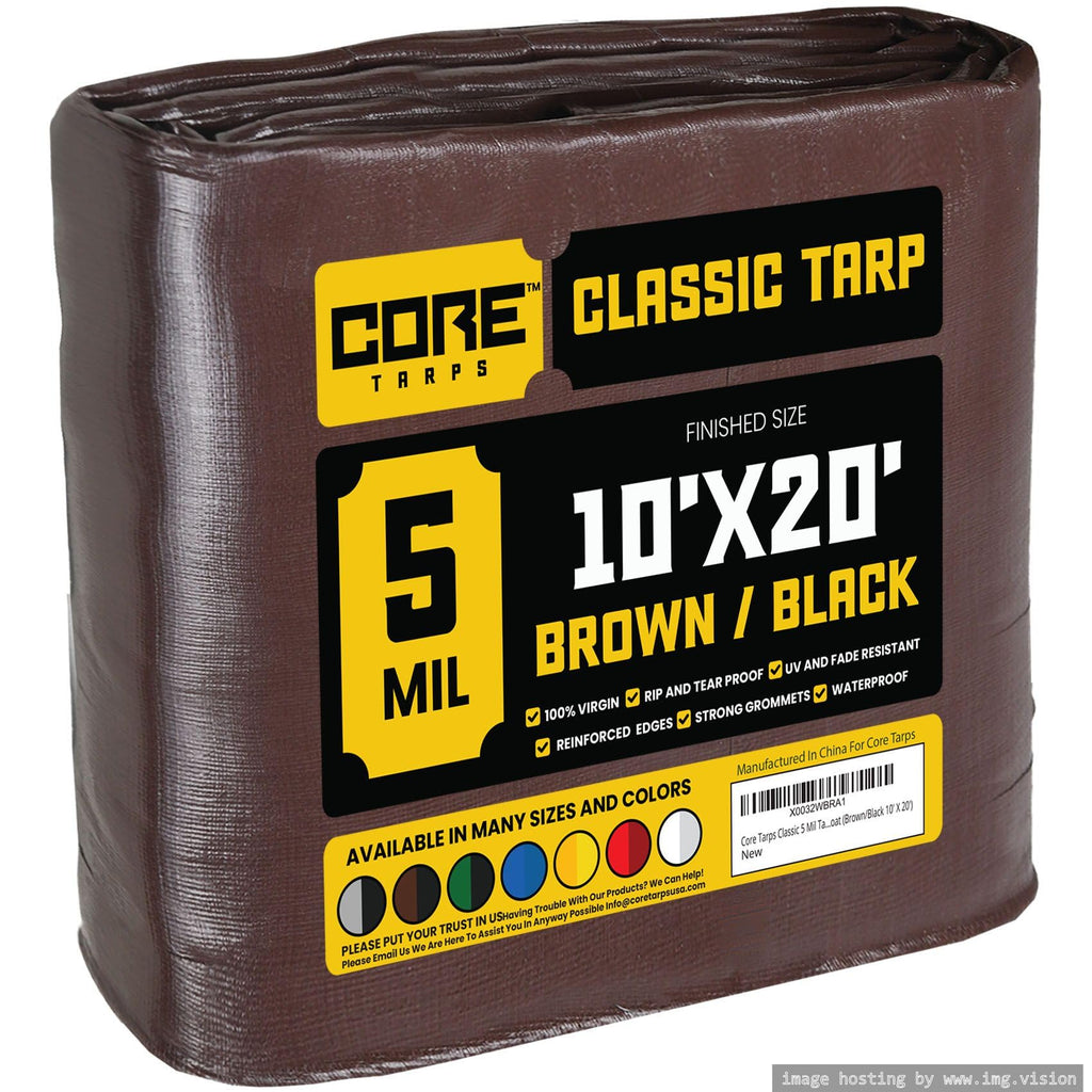 Extra Heavy-Duty Waterproof Tarp – UV-Resistant Rip-Resistant Cover for Roof, Patio, Pool & Boat Protection