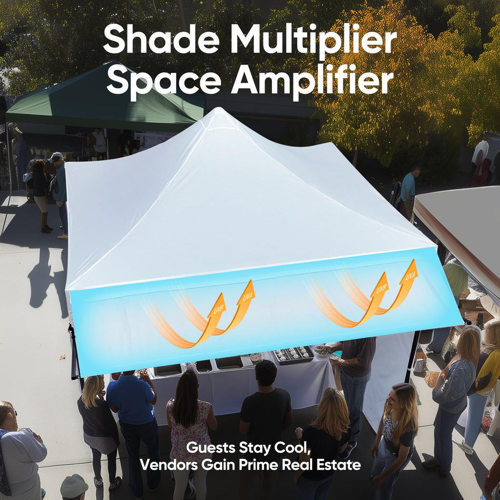 Heavy-Duty Pop-Up Canopy Tent – Commercial Instant Shelter with 3 Removable Sidewalls, Wheeled Bag & UPF 50+ Protection