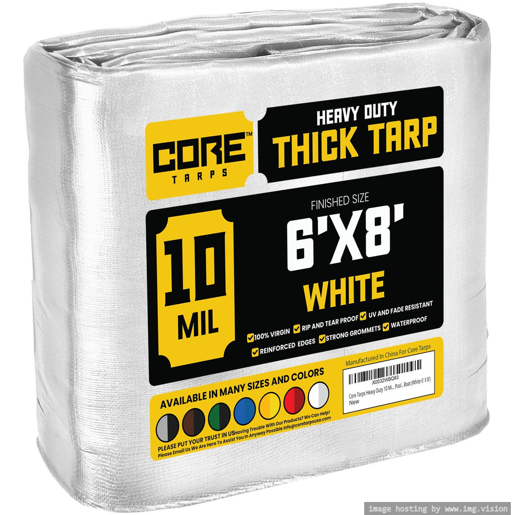 Extra Heavy-Duty Waterproof Tarp – UV-Resistant Rip-Resistant Cover for Roof, Patio, Pool & Boat Protection