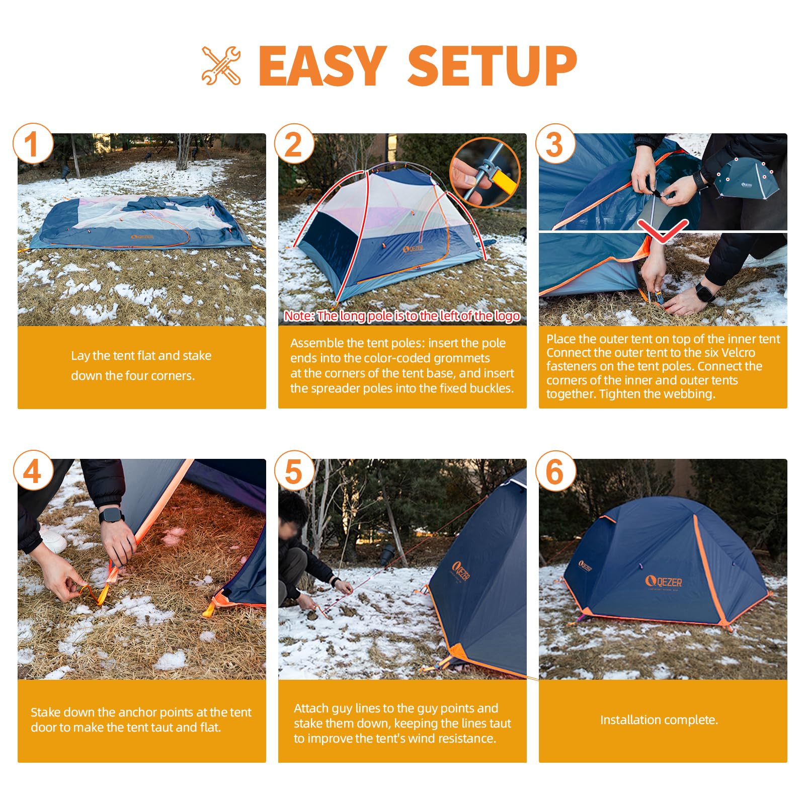 1–2 Person Camping Tent – Windproof Portable Shelter for Hiking, Backpacking & Travel