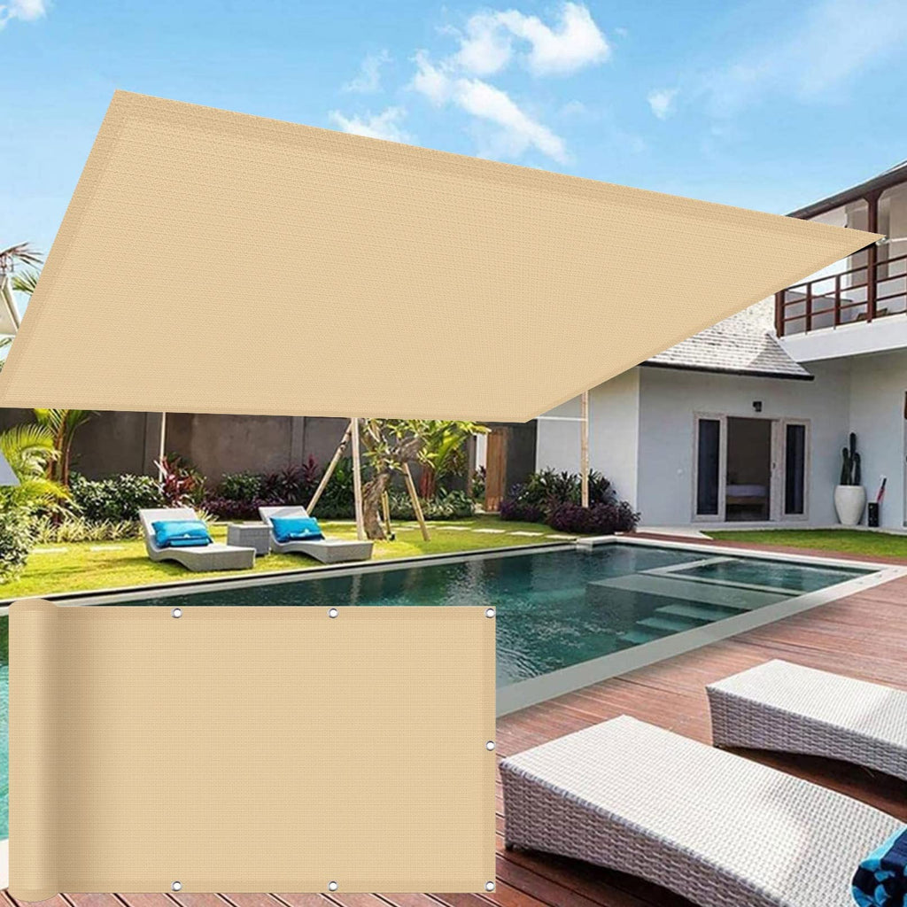 Rectangular UV95% Sun Shade Awning – 3.6 × 3.8 m Outdoor Canopy for Balcony, Garden & Terrace, Grey