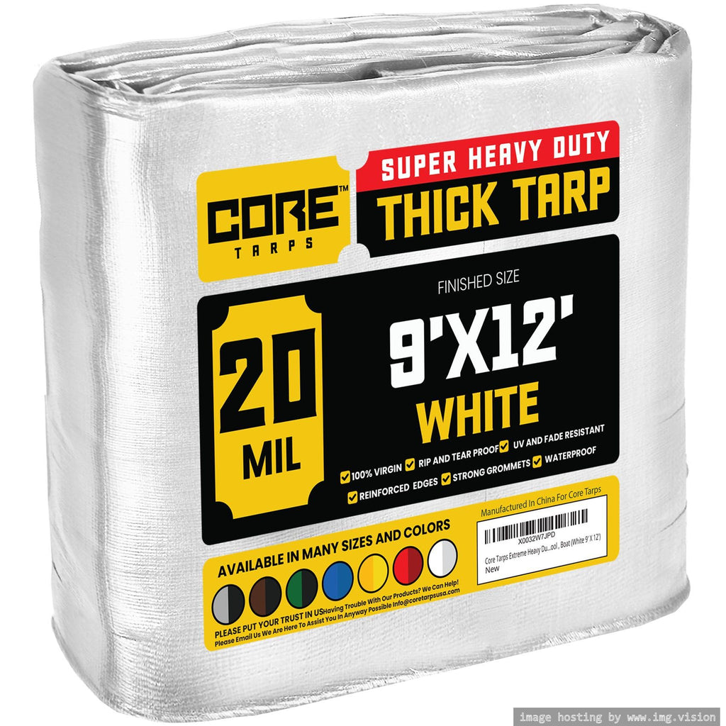 Extra Heavy-Duty Waterproof Tarp – UV-Resistant Rip-Resistant Cover for Roof, Patio, Pool & Boat Protection