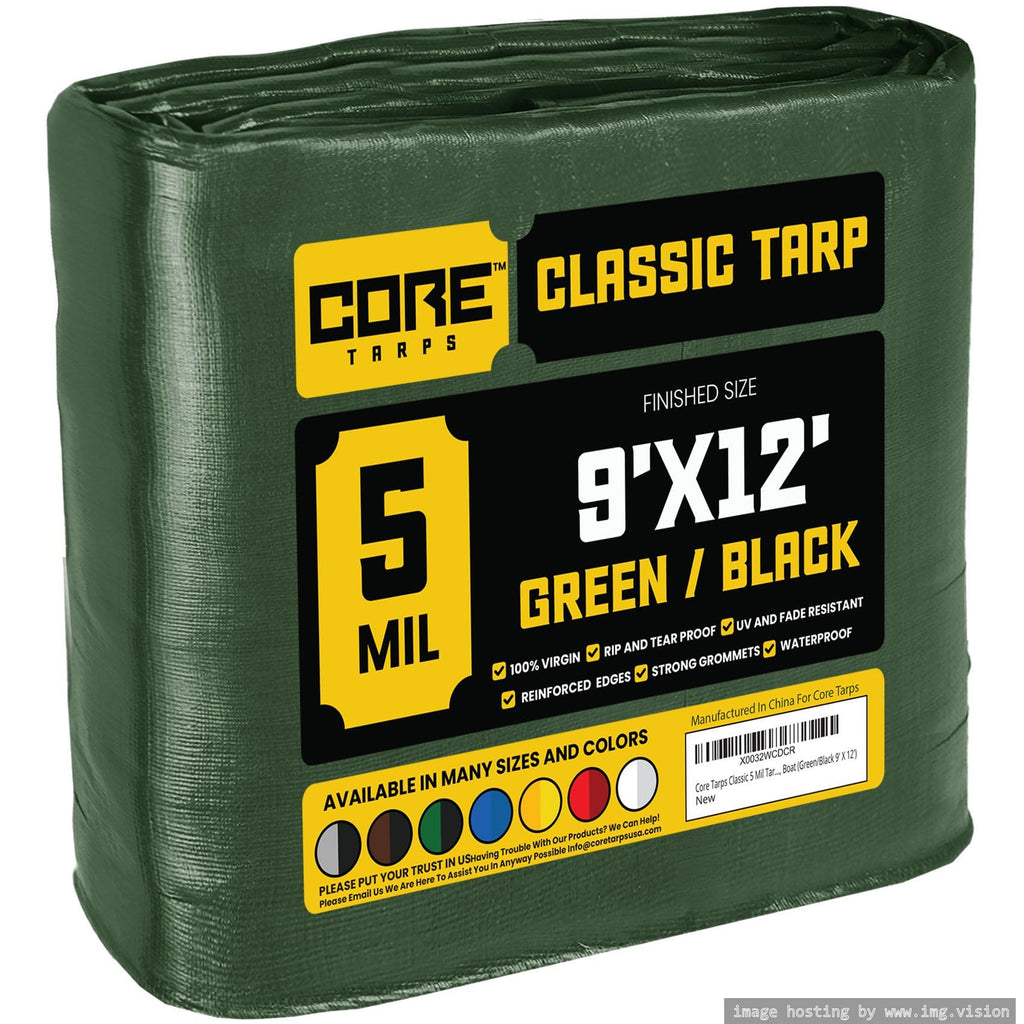 Extra Heavy-Duty Waterproof Tarp – UV-Resistant Rip-Resistant Cover for Roof, Patio, Pool & Boat Protection