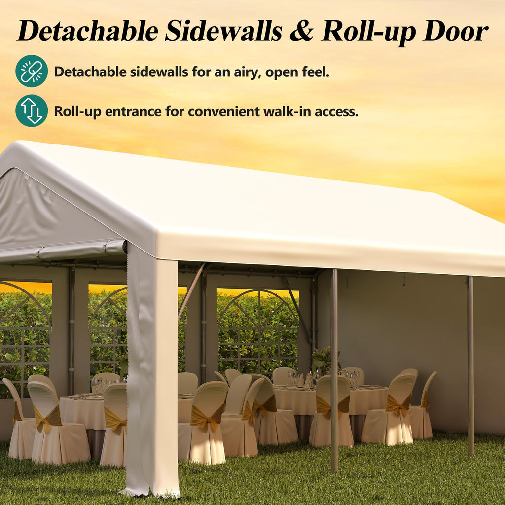 GARTOO Party Tent - Heavy Duty Outdoor Wedding Gazebo