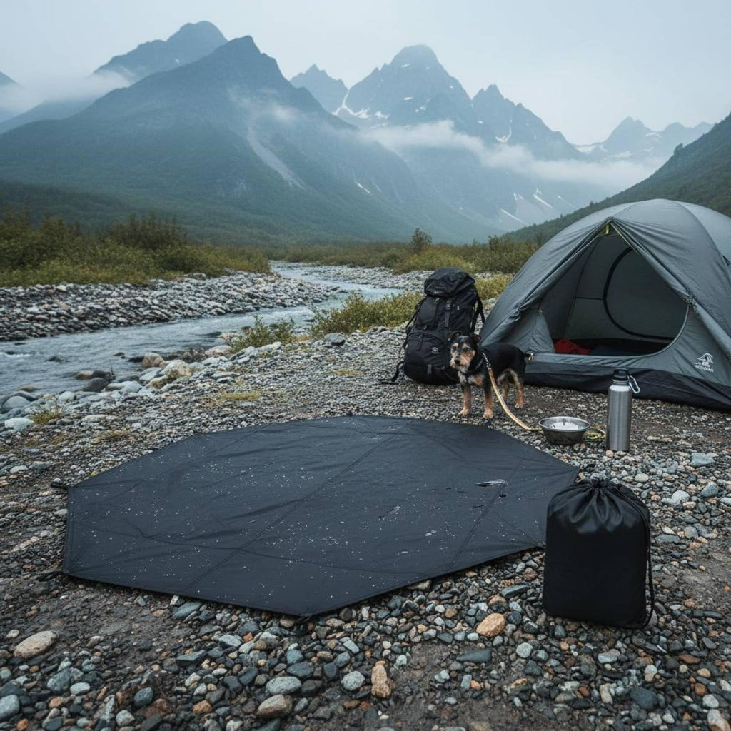 Pyramid Tent Footprint – Waterproof Heavy-Duty Oxford Ground Sheet for Camping & Hiking
