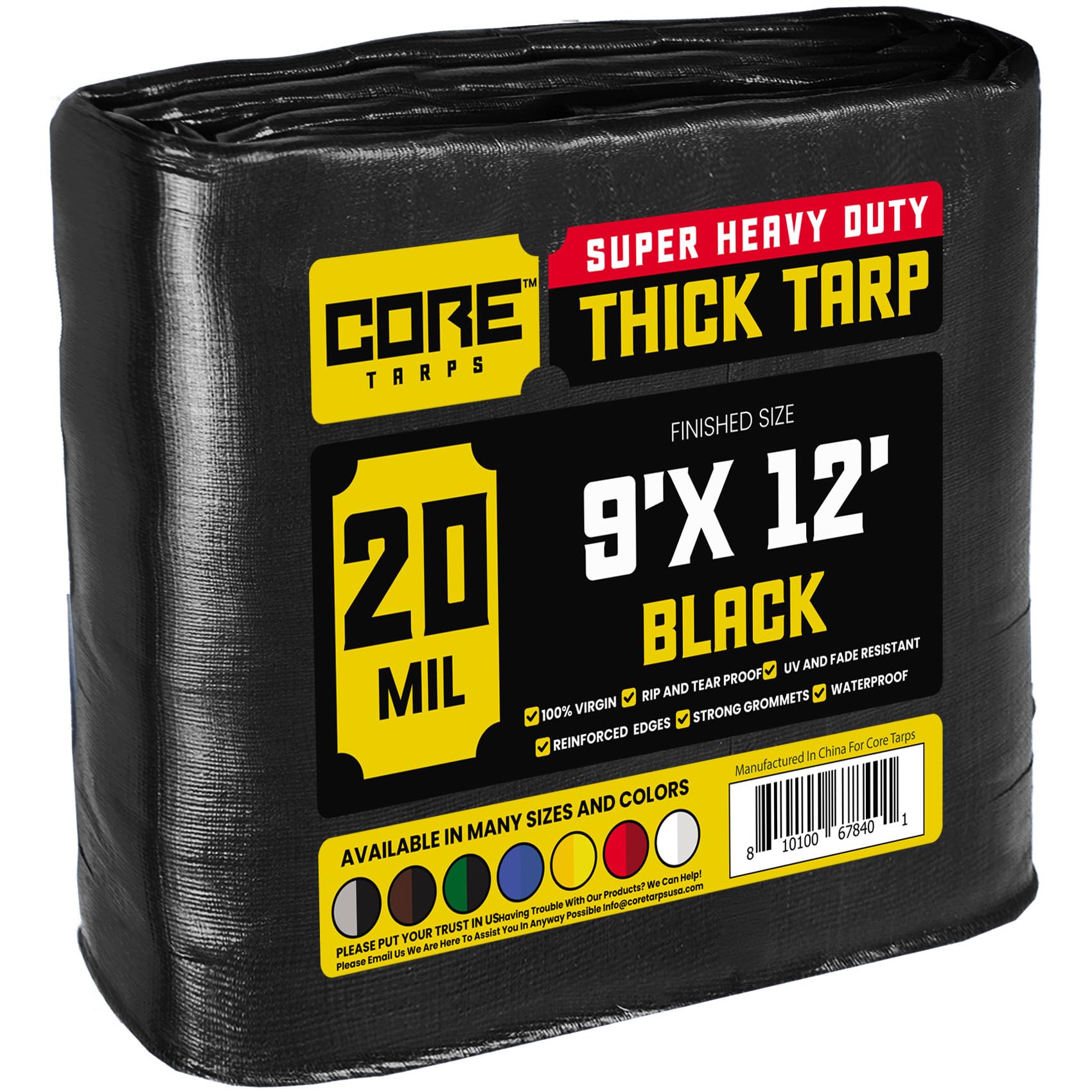 Extra Heavy-Duty Waterproof Tarp – UV-Resistant Rip-Resistant Cover for Roof, Patio, Pool & Boat Protection