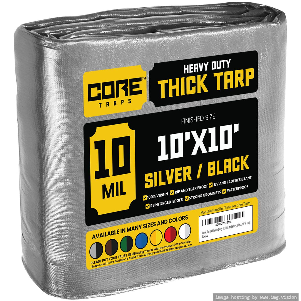 Extra Heavy-Duty Waterproof Tarp – UV-Resistant Rip-Resistant Cover for Roof, Patio, Pool & Boat Protection