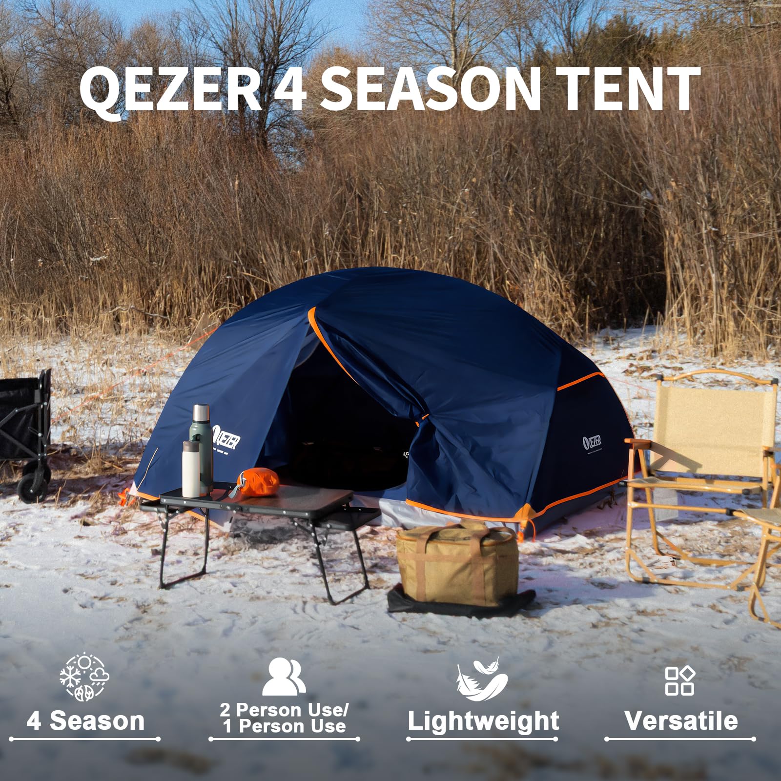 1–2 Person Camping Tent – Windproof Portable Shelter for Hiking, Backpacking & Travel