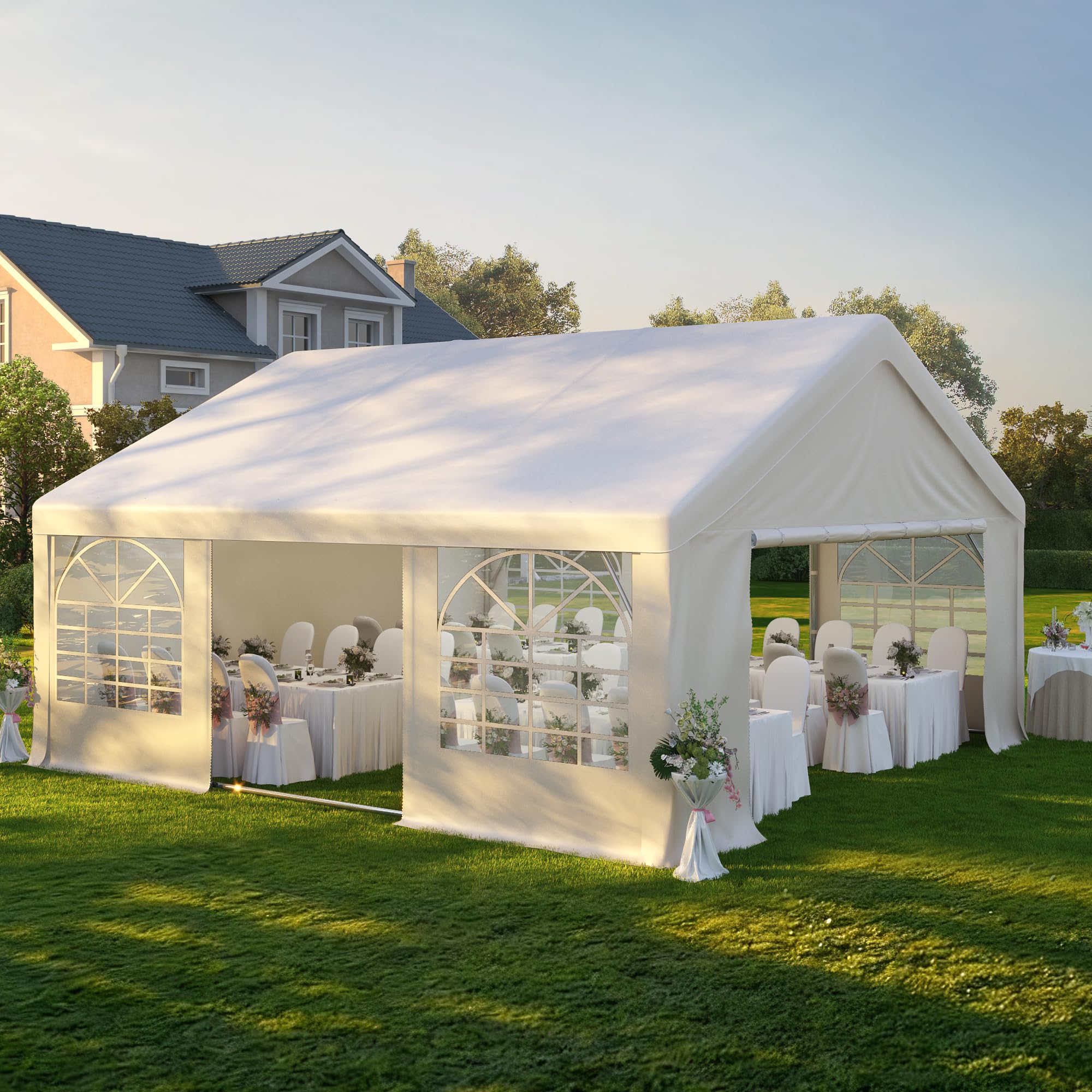 GARTOO Party Tent - Heavy Duty Outdoor Wedding Gazebo