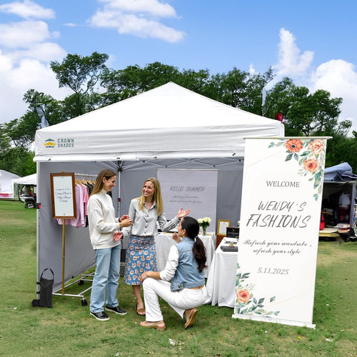 10 × 10 FT Commercial Pop-Up Canopy Tent – Instant Center-Lock Shelter with 4 Sidewalls