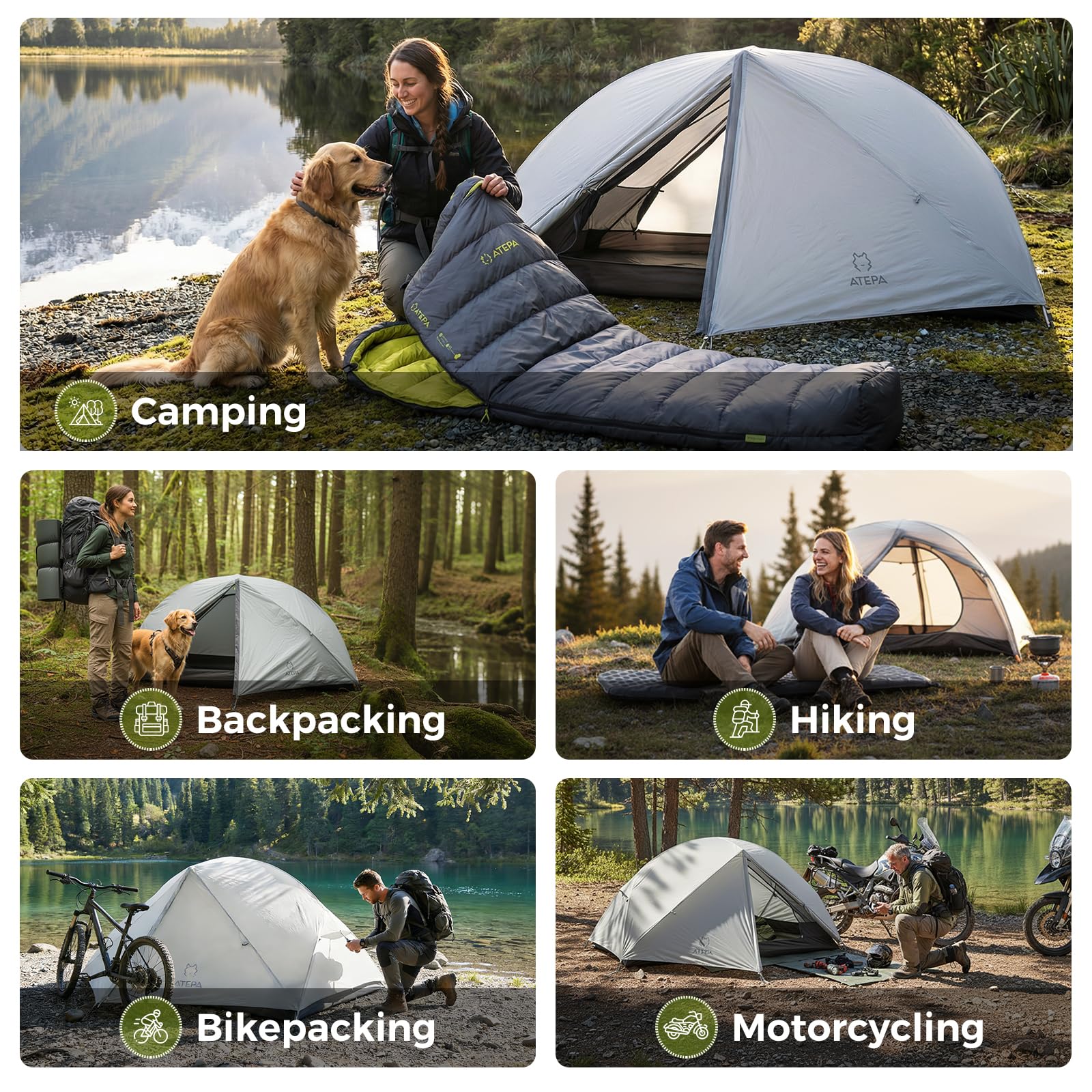 Ultralight 1–2 Person Backpacking Tent – 20D SilNylon 4-Season Waterproof Freestanding Shelter with Vestibule