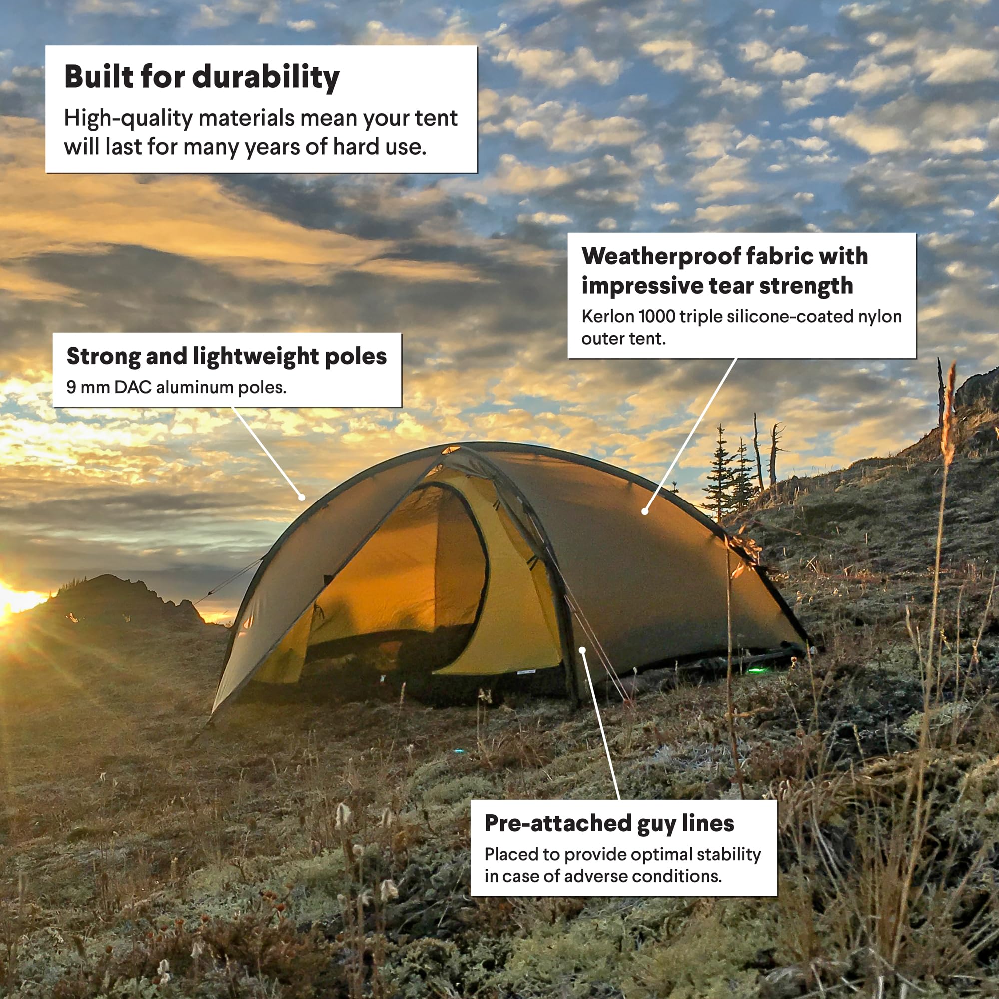 2-Person 3-Season Backpacking Tent – Lightweight Shelter for 1–2 People