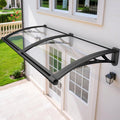 Rainproof Door Canopy – UV-Resistant Polycarbonate Awning with Drainage Design (32 × 114 in)