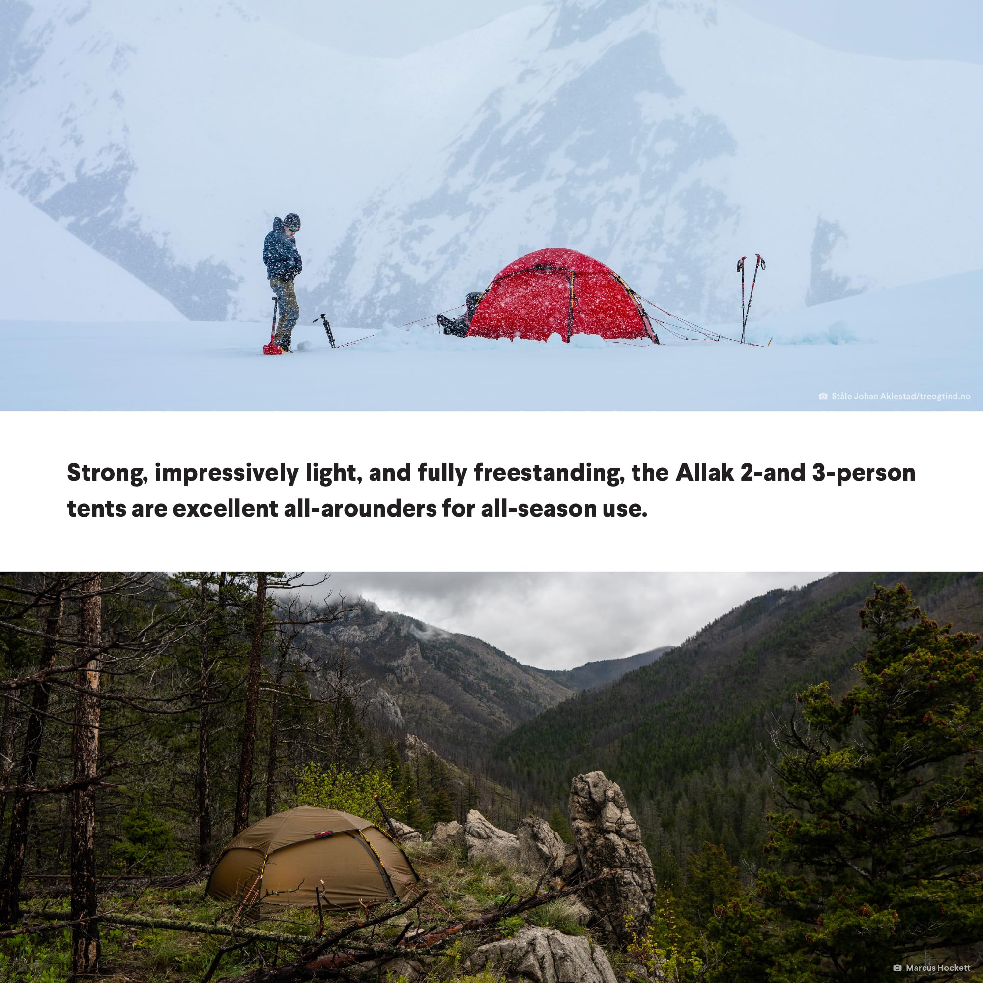 2-3 Person Freestanding 4-Season Tent for Backpacking & Mountaineering